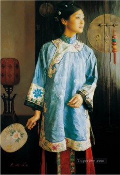 chicas chinas Painting - Begonia China Chen Yifei Niña